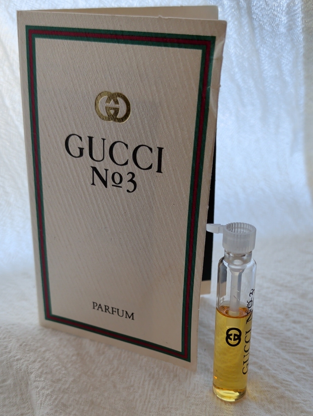 Gucci No 3 Parfum Sample W/ Card Luxury Designer Brand For Vanity Tray Display